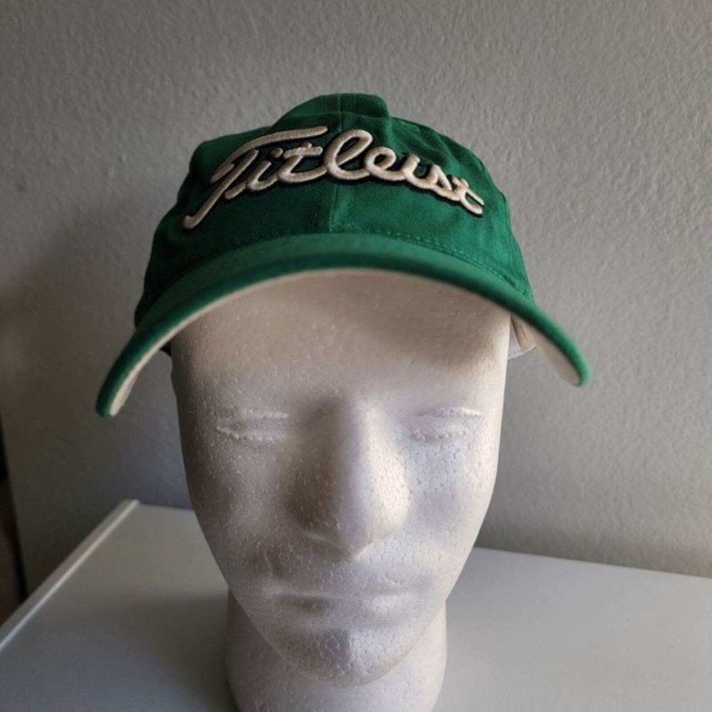 Titleist FootJoy FJ Golf Hat Cap‎ Logo Tan Green Gold Adjustable Fighting Irish
